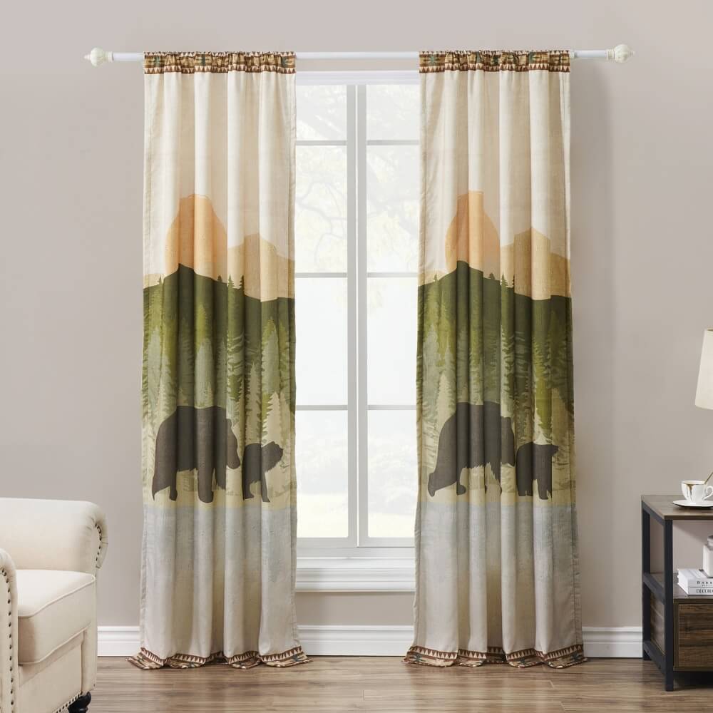 Bears By The Lake Drape Set