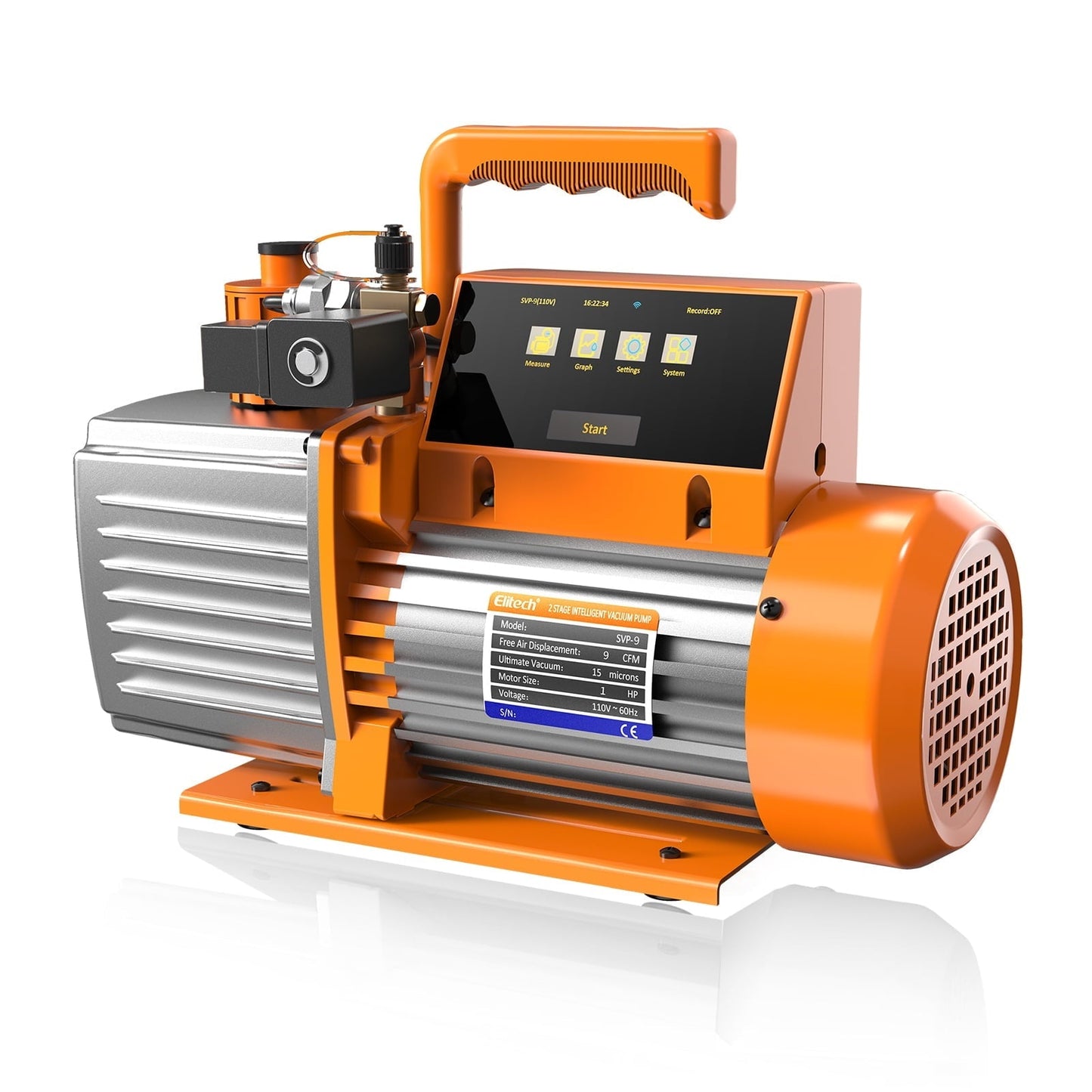 Elitech 9 CFM Vacuum Pump 2 Stage Intelligent HVAC Vacuum Pump App Control