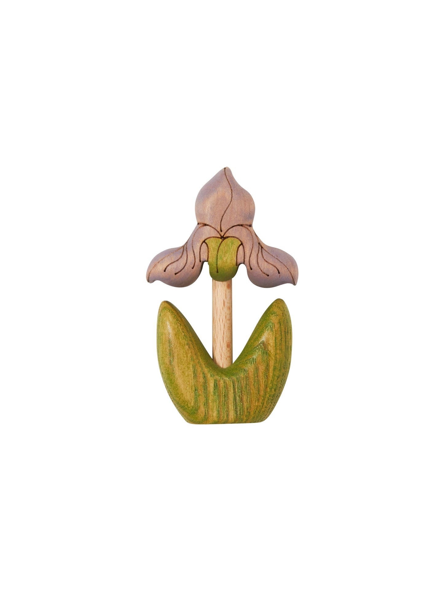 Hand Carved Iris Flower