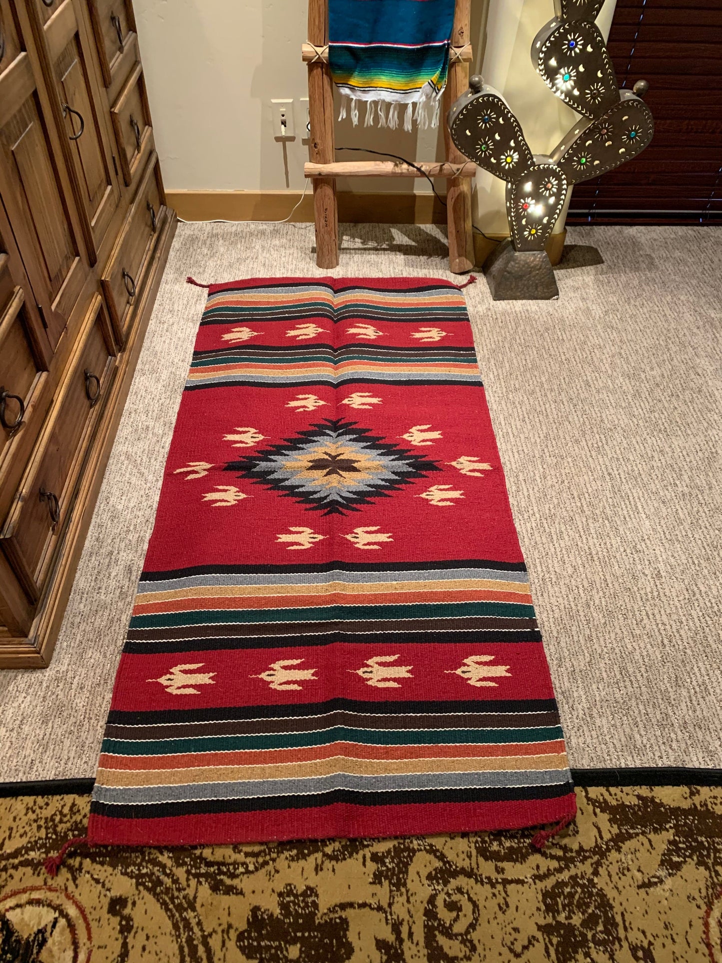 Large Azteca rug Burgundy