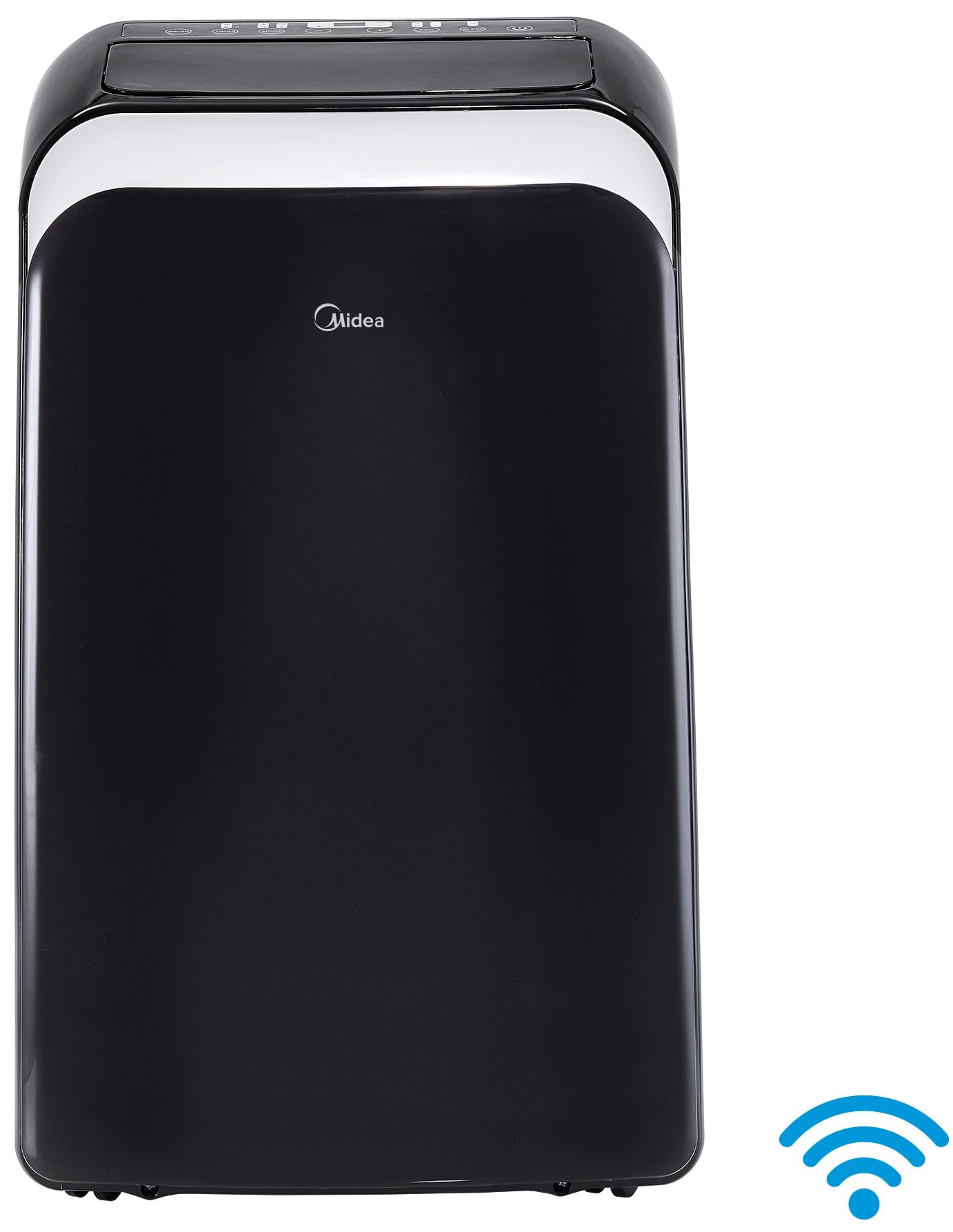 Midea 10.000 BTU (13.500 BTU ASHRAE) 115V Smart Portable Air Conditioner with Heat & Remote. Covers up to 450 Sq. ft.. MAP10HS1WBL. Black
