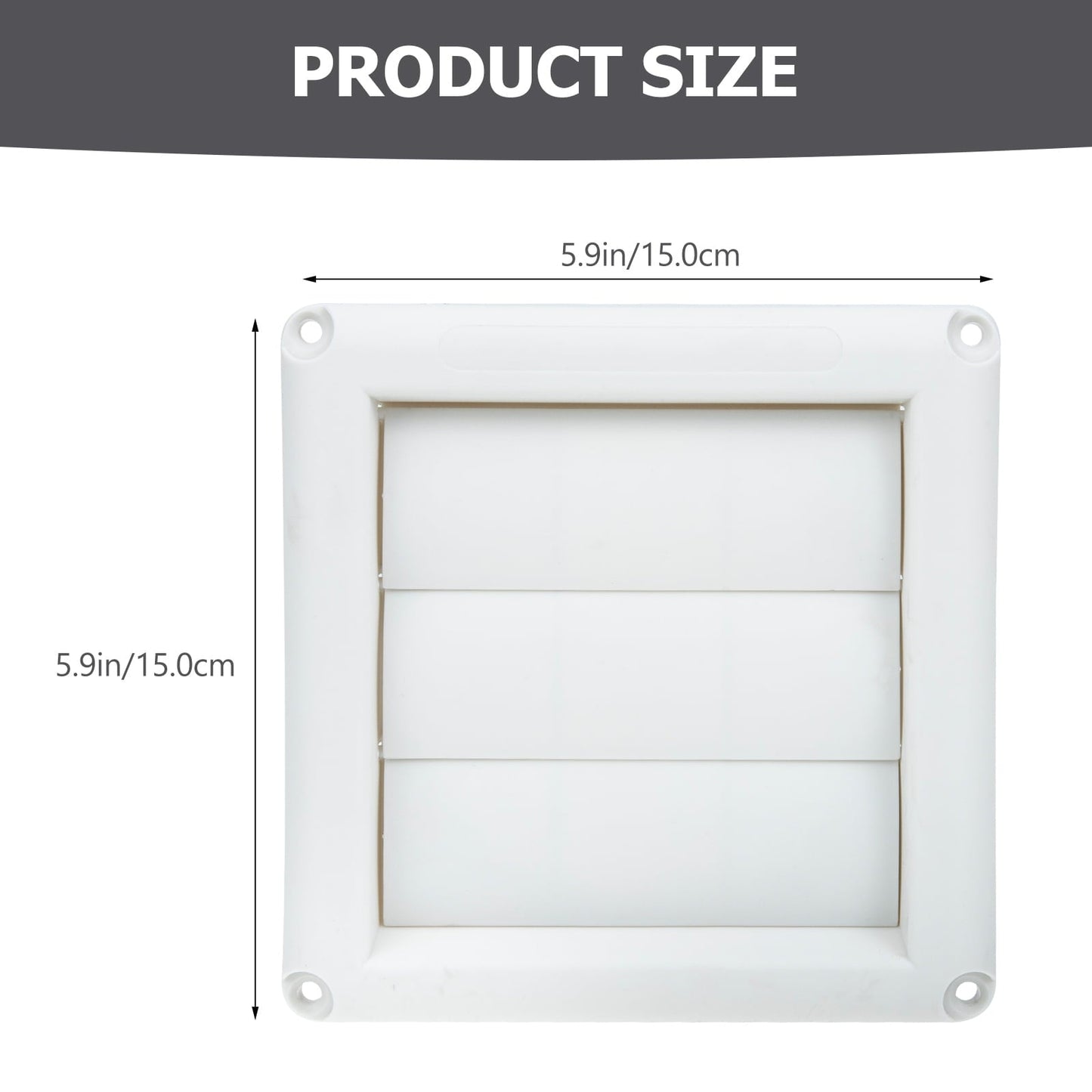 Vent Cover Hood Dryer Louvered Air Plastic Outdoor Exterior Airflow Outlet Wall Cap Grille Supply Duct Replace