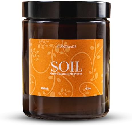 Plantmade Soil, Hair and Beard Strengthening and Thickening Soufflé, Promotes Volume and Length, Helps Add Moisture, Plant Based Natural Ingredients (Soil, 6.3 oz)