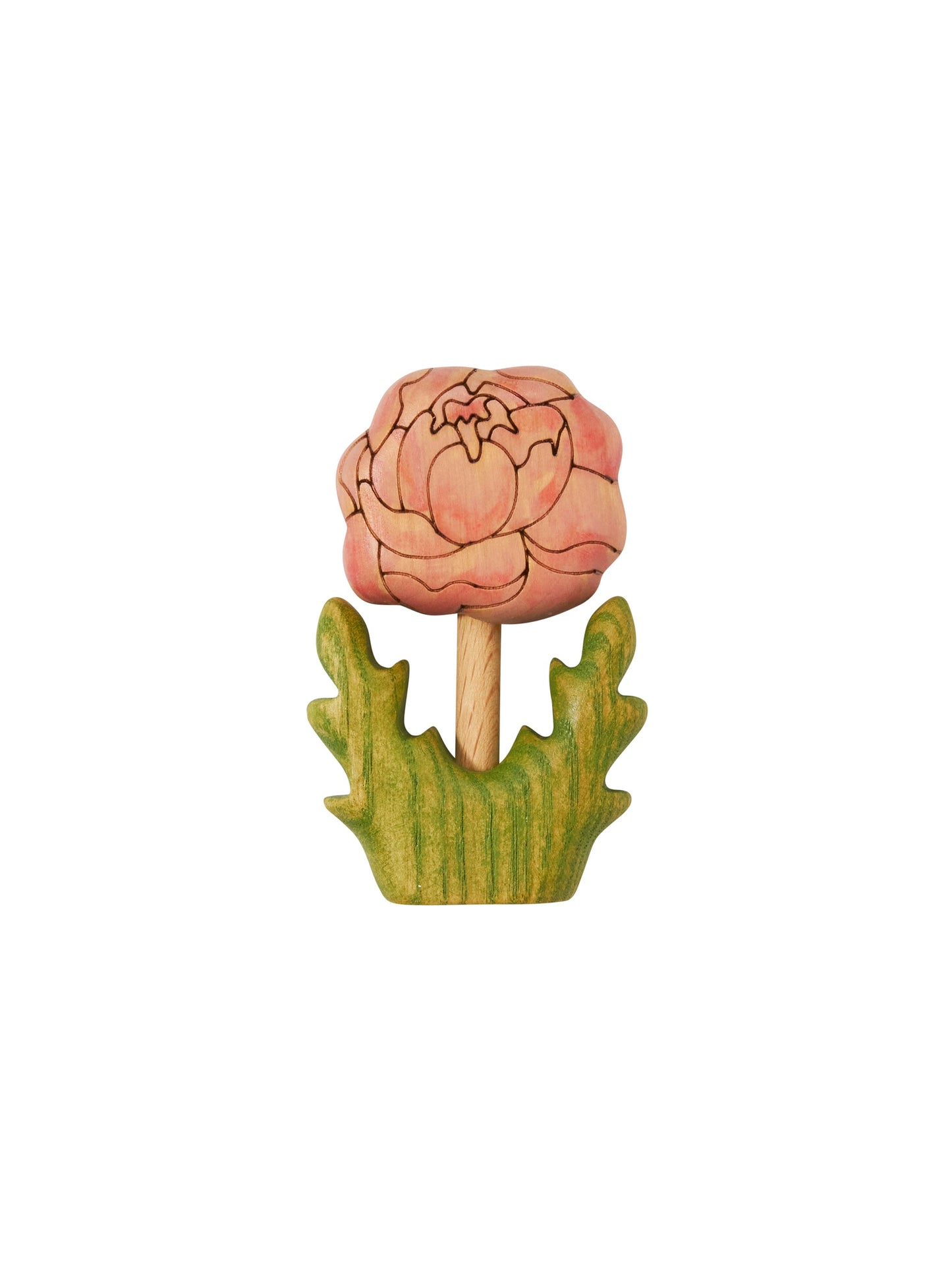 Hand Carved Peony Flower