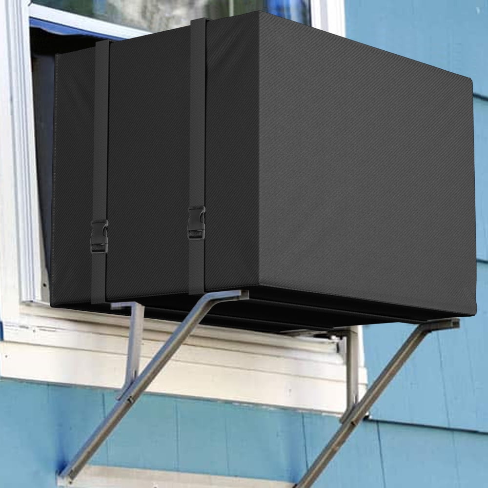 Kxuhivc Air Conditioner Covers for Window Units Outdoor Ac Cover Outside Heavy Duty Waterproof Insulation Defender with Adjustable Strap