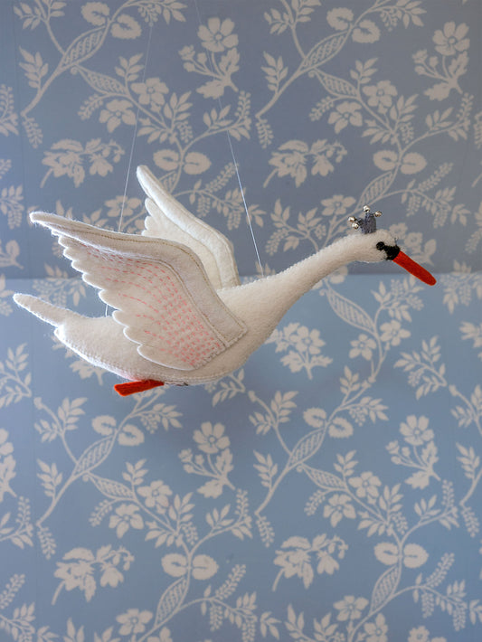 Sew Heart Felt Flying Swan Mobile