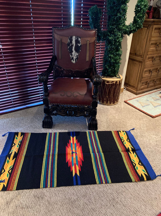 Large Azteca rug  black