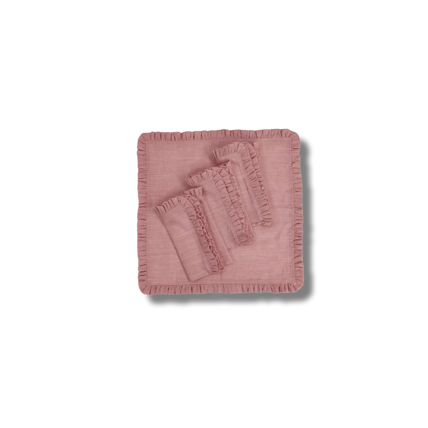 Square Linen Ruffle Napkins