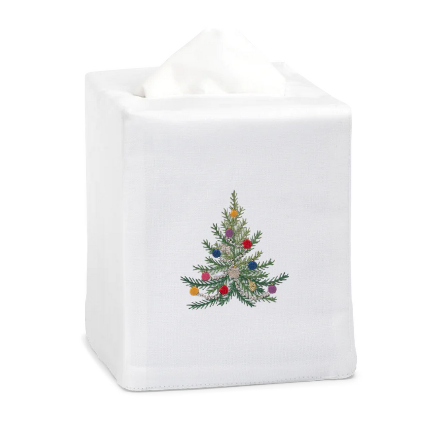 Set of Two Holiday Tree Christmas Tissue Box Covers