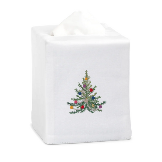 Set of Two Holiday Tree Christmas Tissue Box Covers